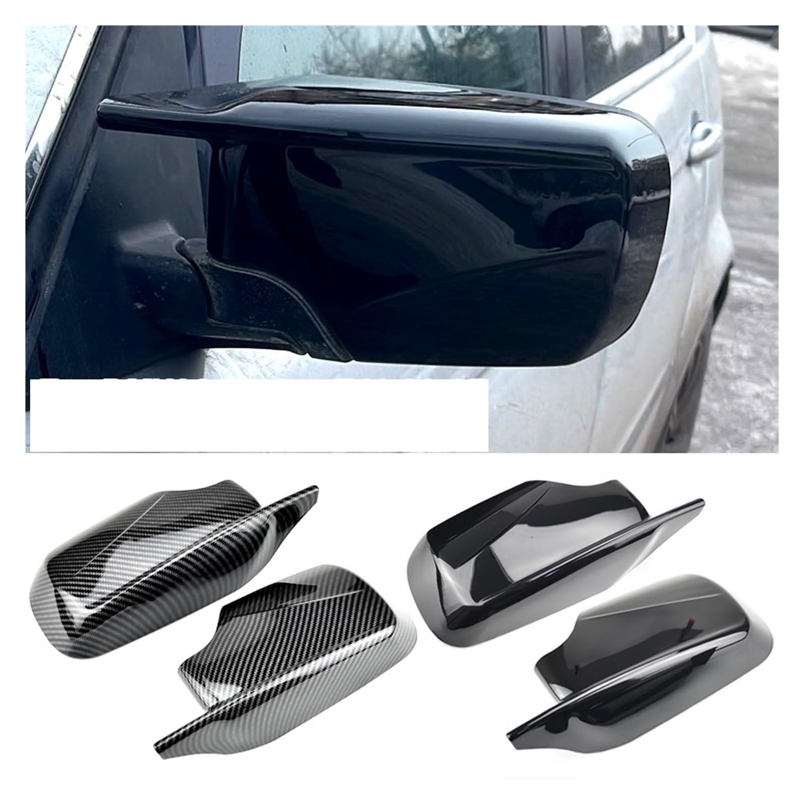 Specchietto retrovisore dell'automobile Per BMW E46 316i 318i 318d 320d 320i 323i 325i 328i 330d 330i ABS Copertura specchietto retrovisore Coperchio(Glossy Black)
