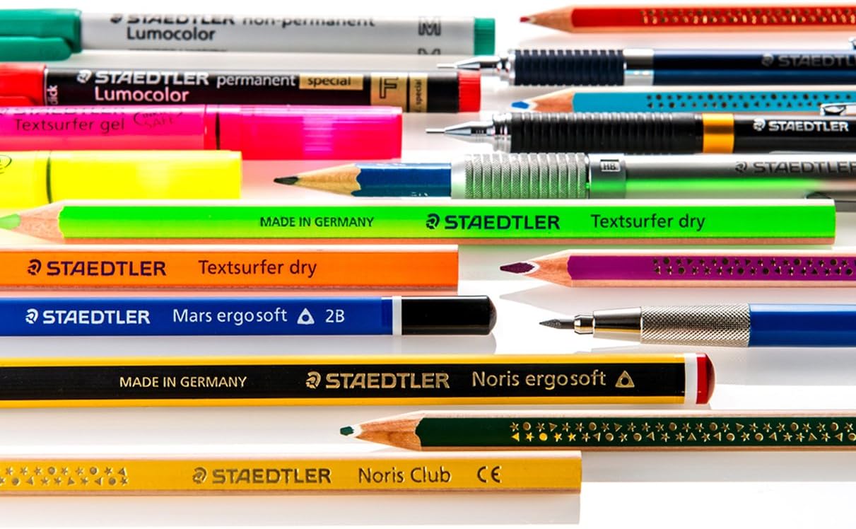 Staedtler Micro Mars Carbon Mechanical Pencil Lead, 0.3 mm, 2H, 60 mm x 12 (250 03 2H)