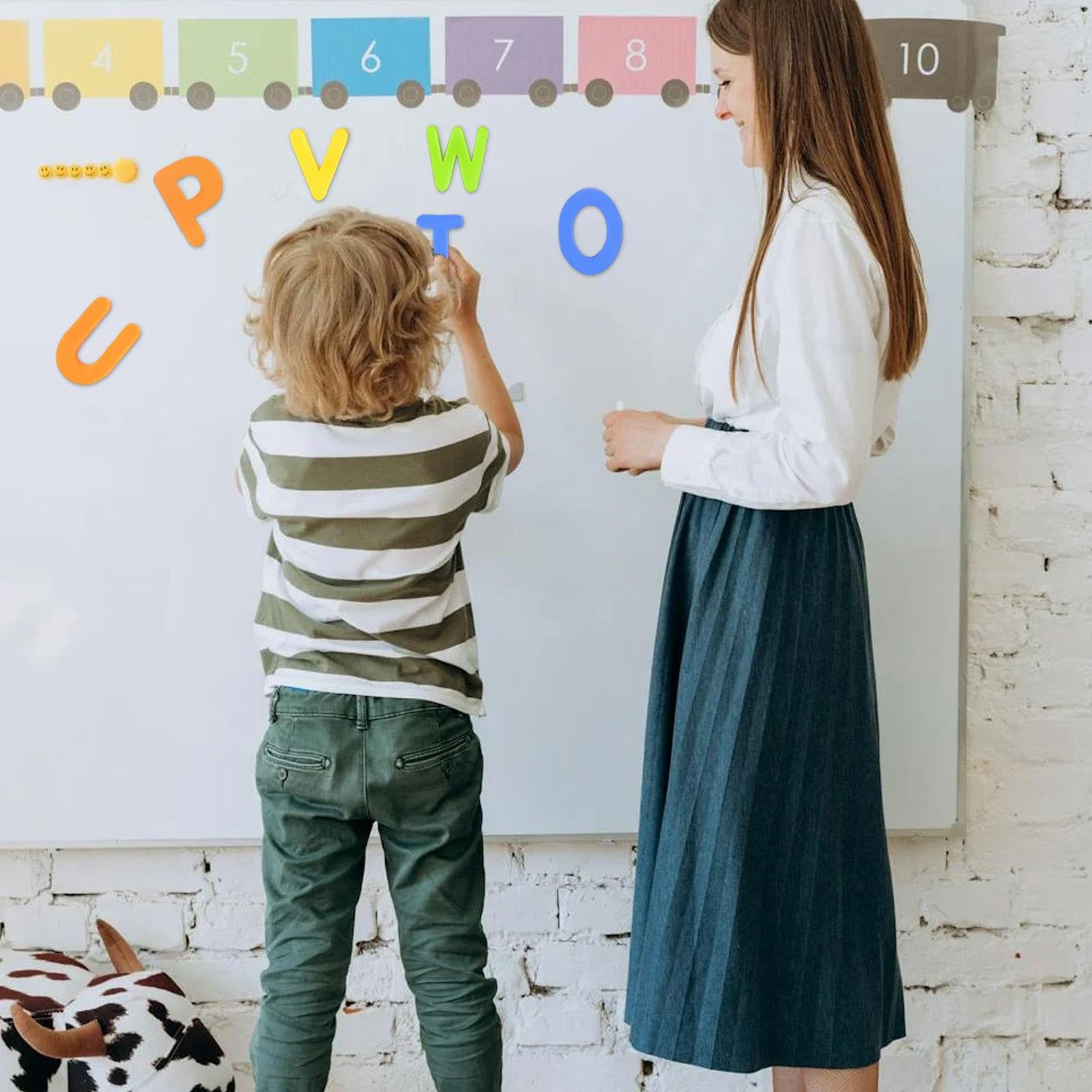 Magnetic Alphabet - Fridge Alphabets Magnet | Magnetic Letters Alphabet Magnets abBc | Alphabet Refrigerator Magnets | Colorful Toy Educational Learning Games | Preschool Toy for Kids Ages