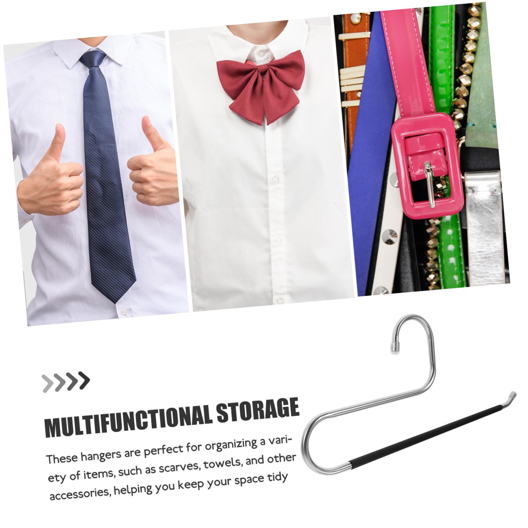 Ciieeo 6Pcs Pants Hangers Non Slip Open Ended Trouser Rack for Space Saving Wardrobe Organization for Jeans Ties Scarves and Slacks
