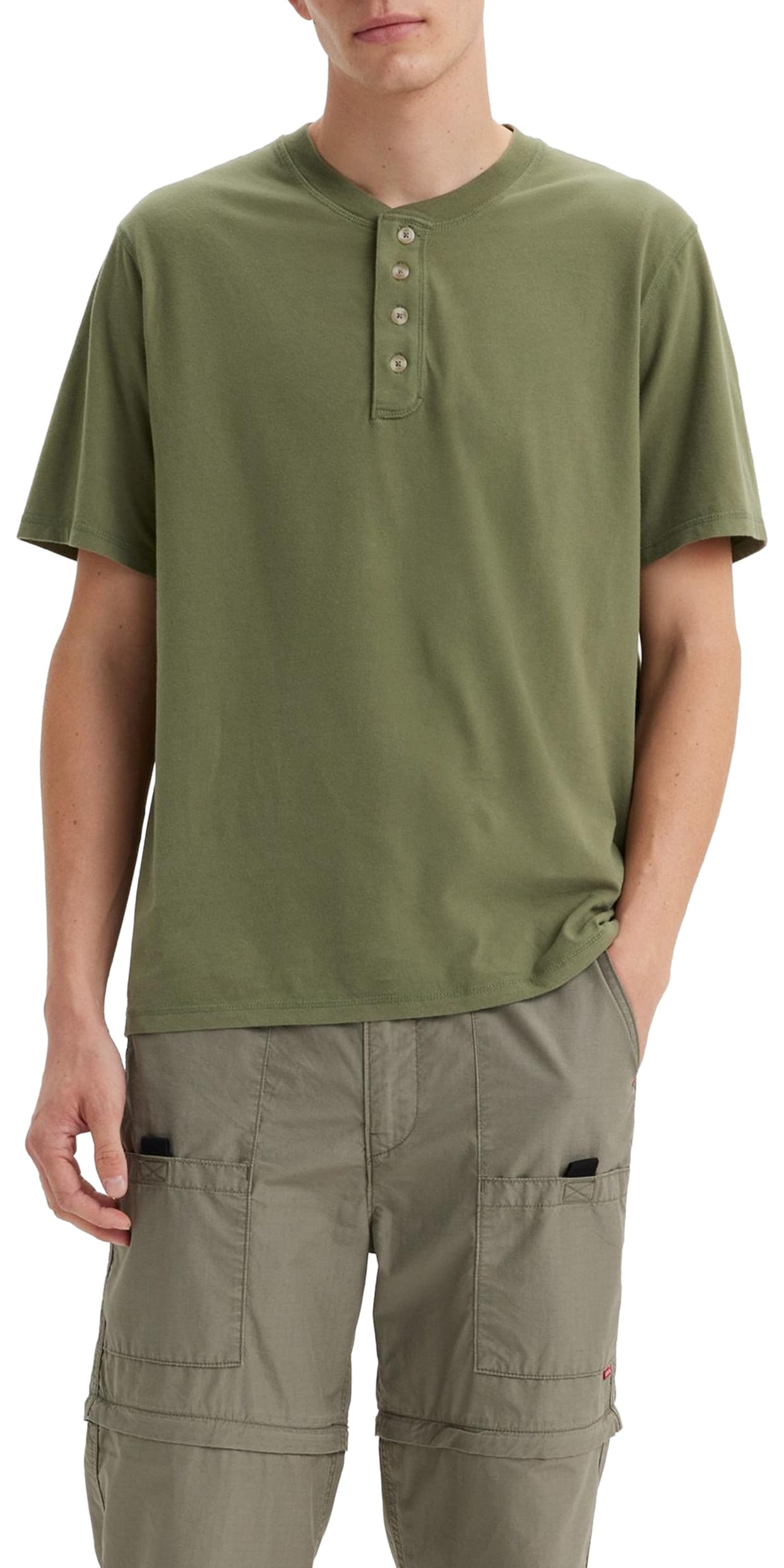 Levi's Short-Sleeve Button Henley Camisa Hombre