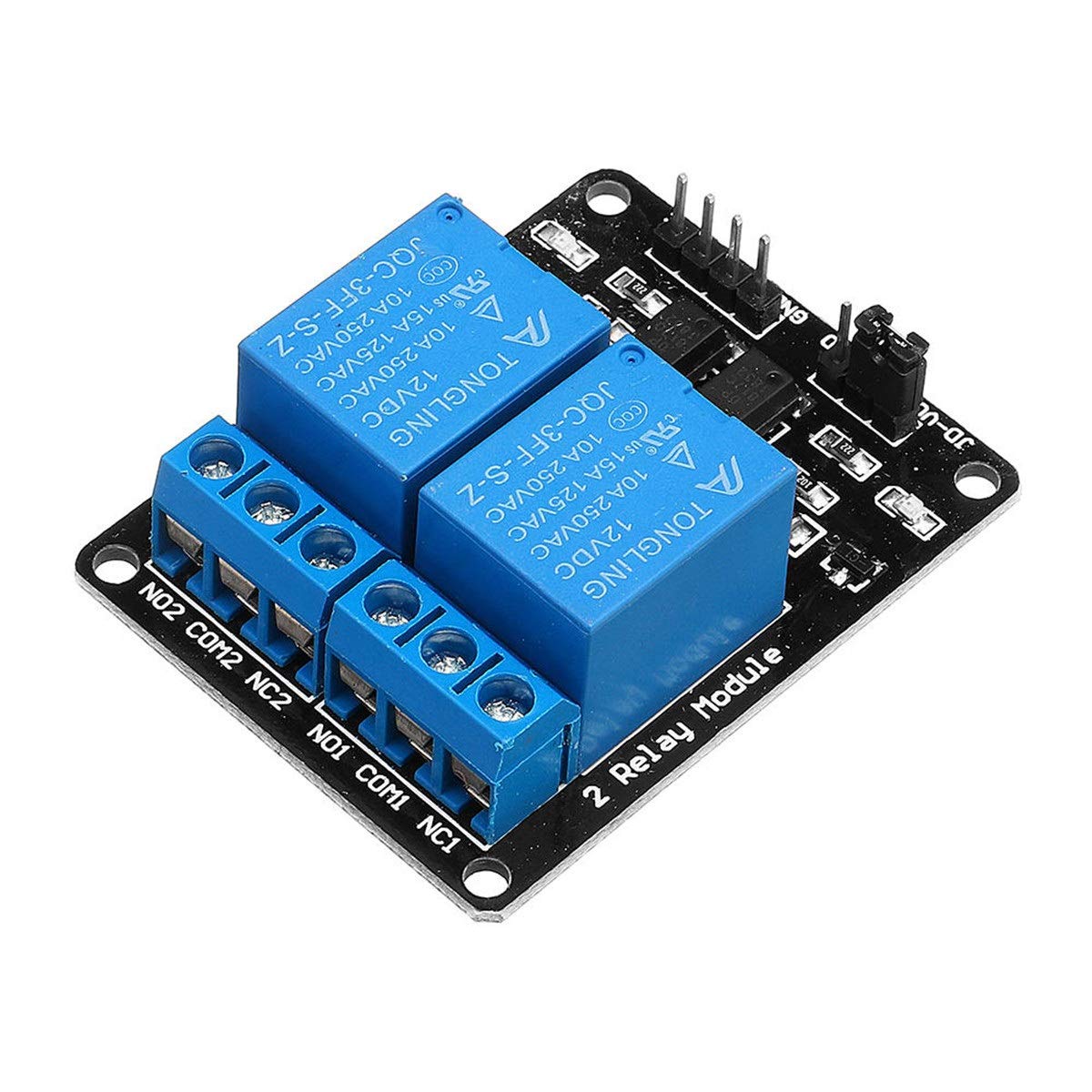 ZHQHYQHHX 2 Channel Relay Module 12V with Optical Coupler Protection Relay Extended Board Relay Module