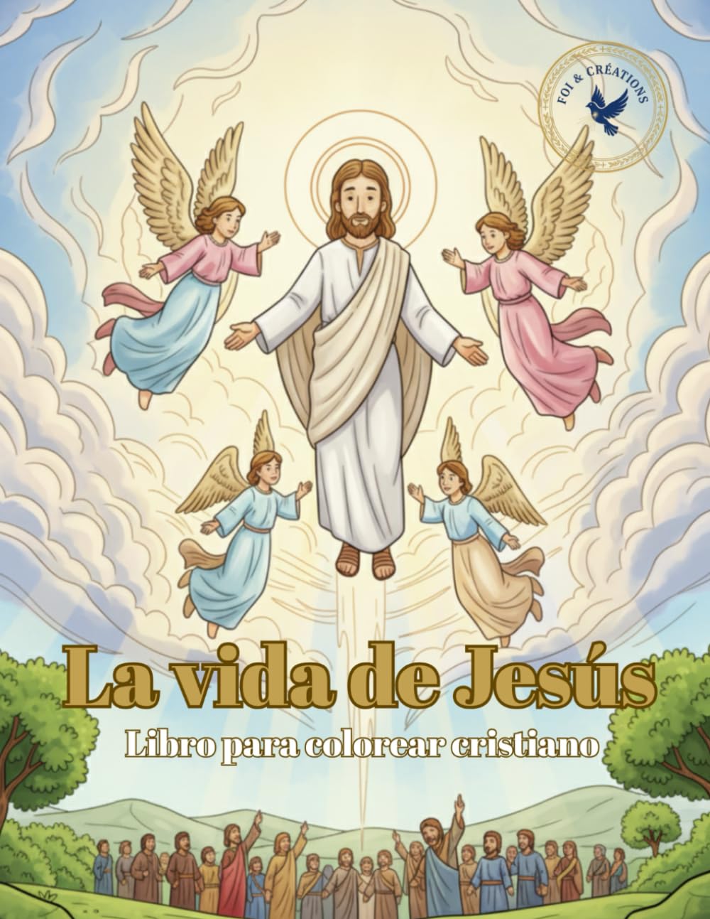La vida de Jesùs: Libro para colorear cristiano