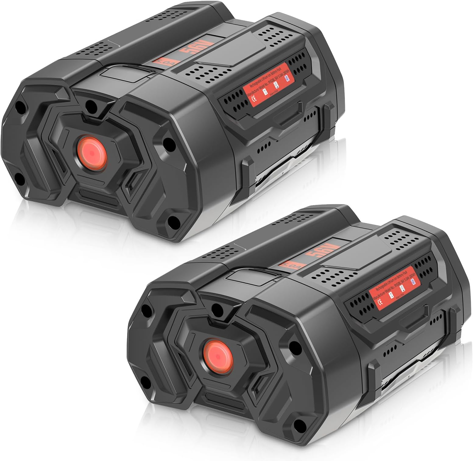OHYES BAT 2-Pack 3000mAh 56 Volt Battery Replacement for EGO Batteries Compatible with EGO 56V Battery BA1400T BA1400 BA2800T BA2800 BA4200T BA4200 BA5600T BA5600 BA2242T BA3360T BA4480T(Black)