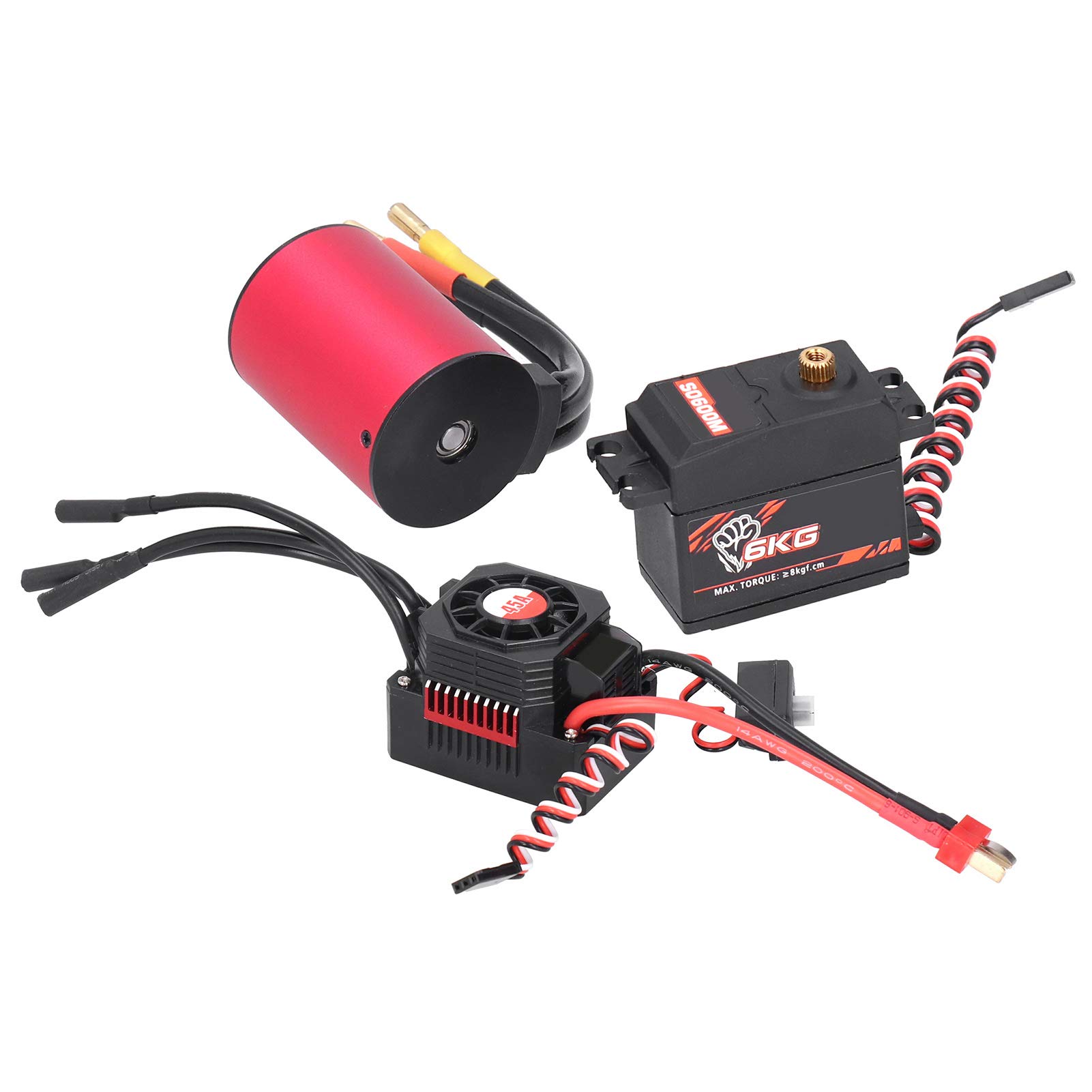 Changor 3650 Bezszczotkowy Silnik 3100KV z 45A ESC i metalową przekładnią