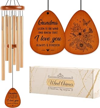 Gifts for Grandma Wind Chimes, Grandma Birthday Gifts, I Love You Wind Chimes Outside for Grandmas, Idea Grandmas Presents for Mothers Day, Thanksgiving, Christmas, 36"
