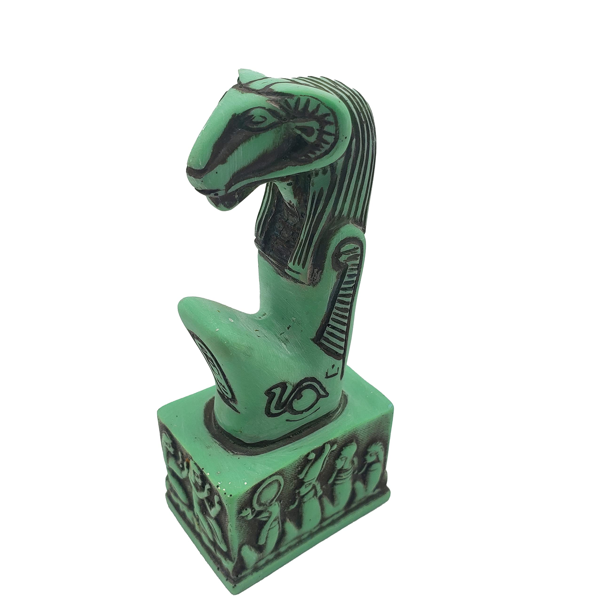 Khnum Statue Green - Ancient Egypt Deity - Egyptian God Khnum - Made in Egypt