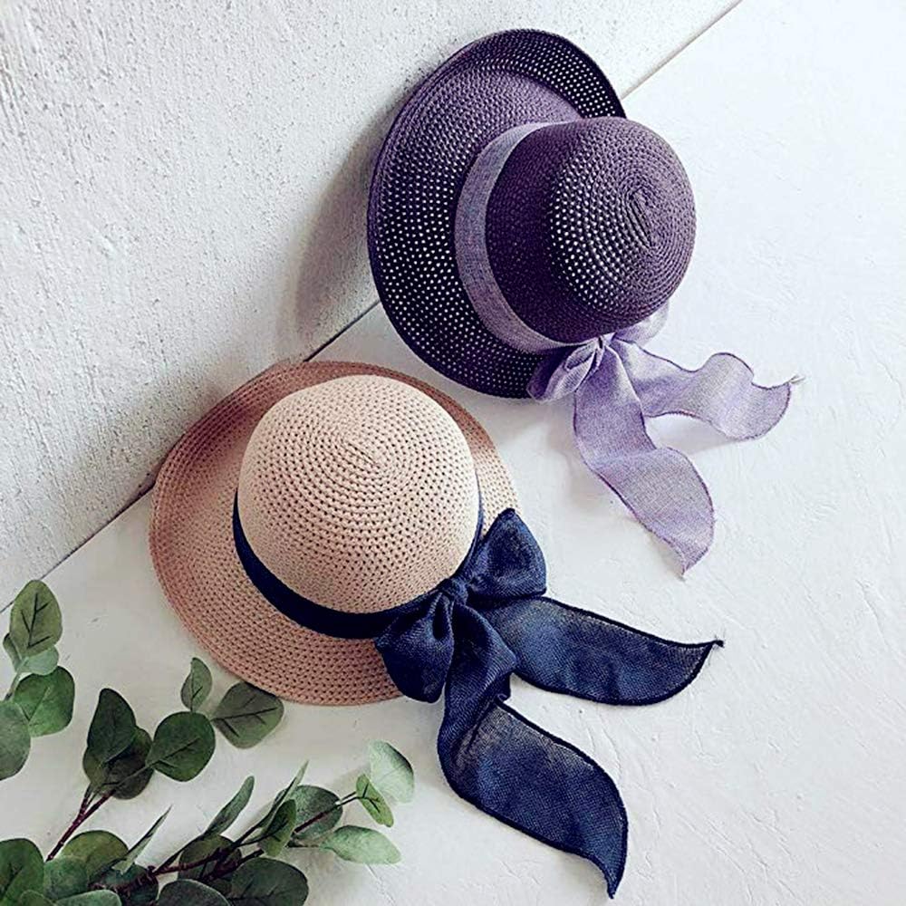 Cyiecw Women Floppy Sun Hats Fashionable Summer Wide Brim Cap BeachStraw Hat UV UPF50 Travel Packable Cotton