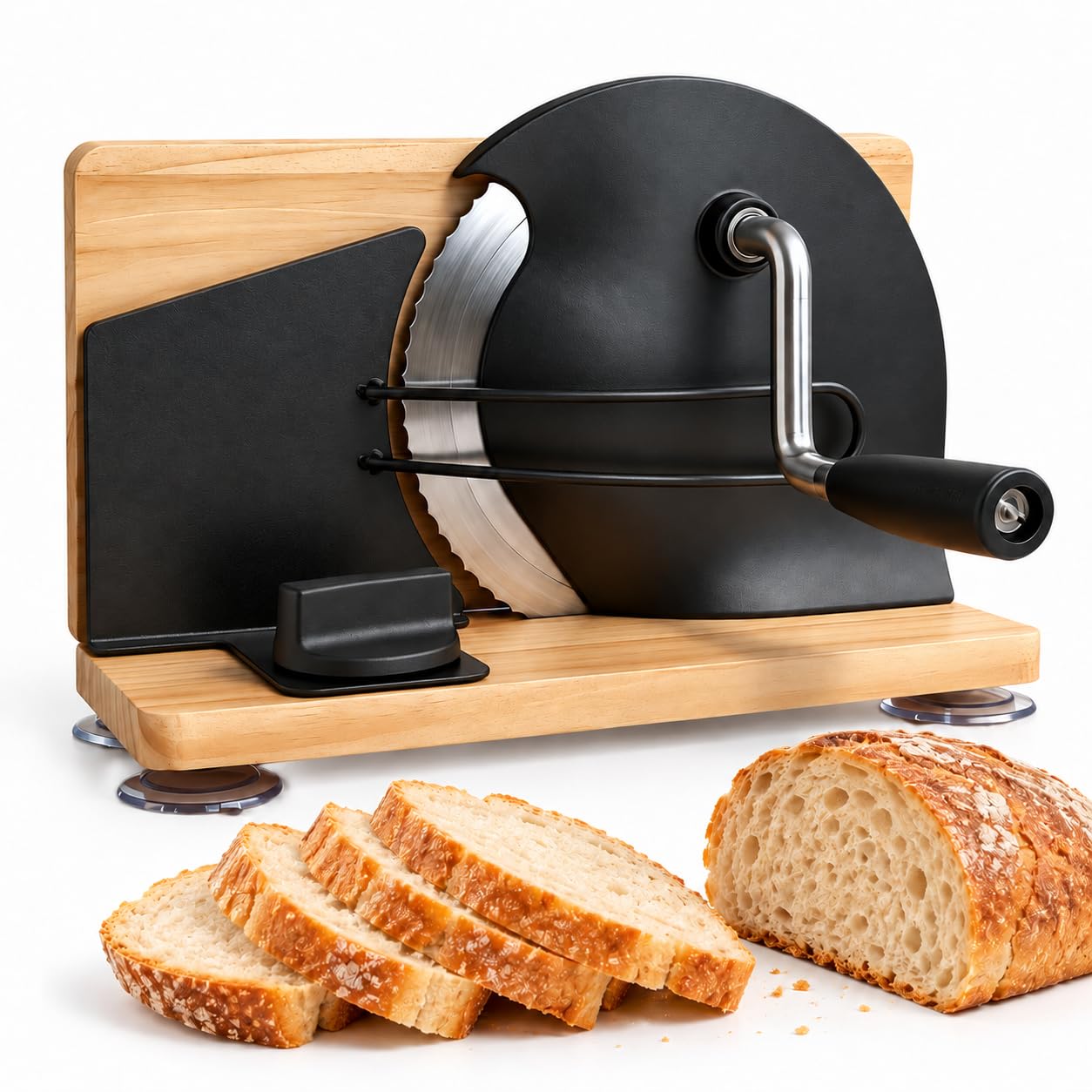 Affettatrice Per Pane Manuale Con Lama Regolabile Da 1 A 20 Mm