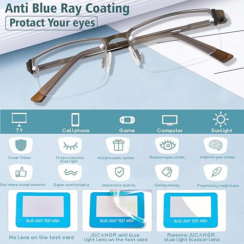 Miniatura 5 de Anteojos de lectura bifocales para hombre, sin línea progresiva, multifocal, lectores superiores transparentes, multifocales de transición ancha