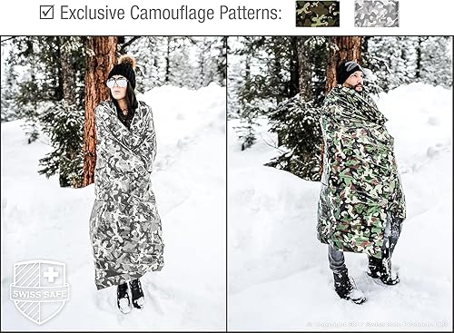 Miniatura 33 de Mantas térmicas de mylar para emergencias, 4 unidades; incluye una manta dorada diseñada para la NASA; perfectas para exteriores, para hacer Verde