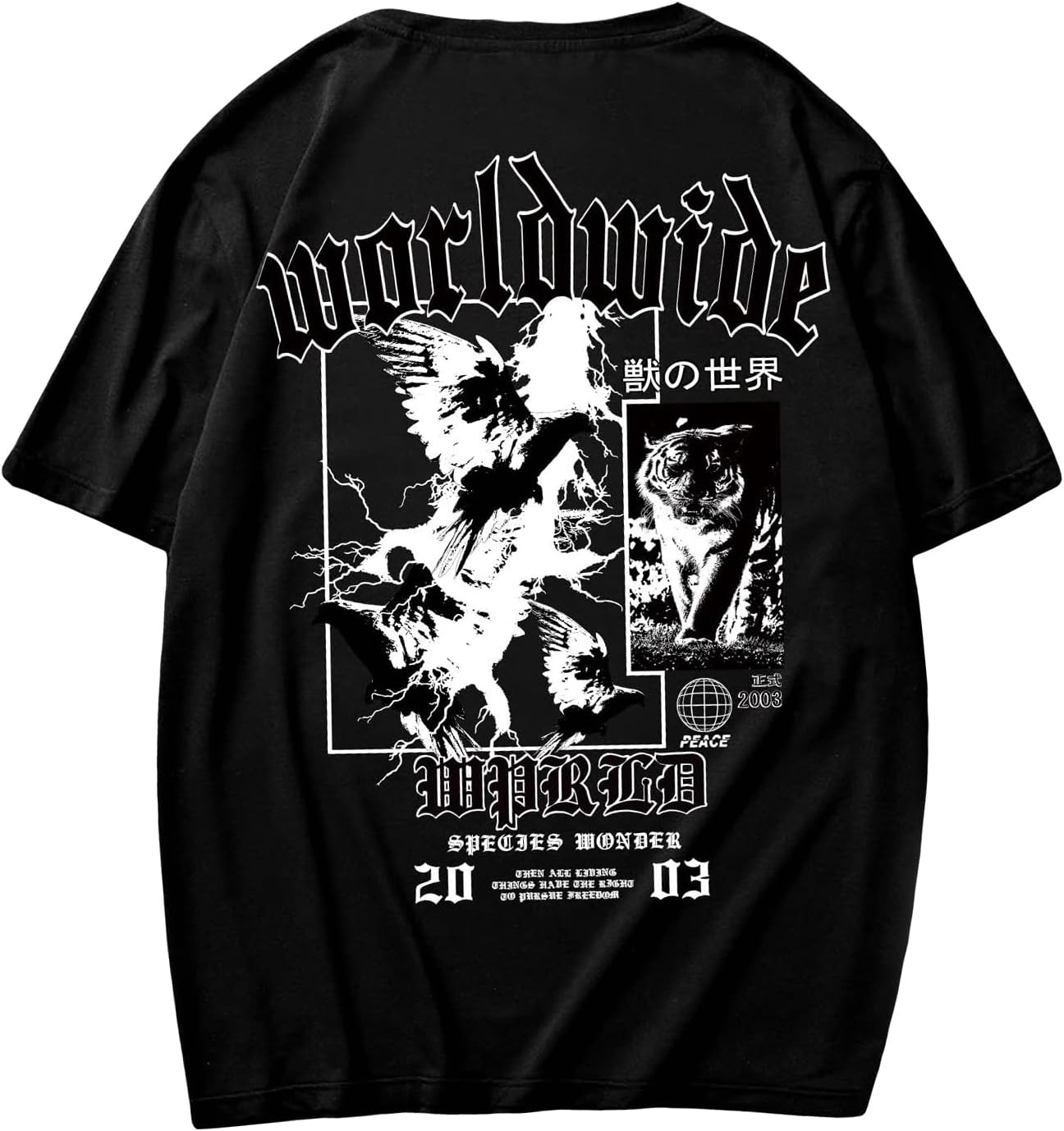 COZYEASE Men's Letter Graphic Tee Casual Short Sleeve Round Neck Summer Shirt Streetwear Top