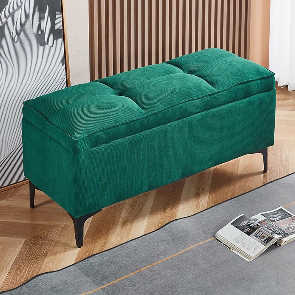 Banc en velours haut de gamme Slish avec plateau réversible et piètement métal chic