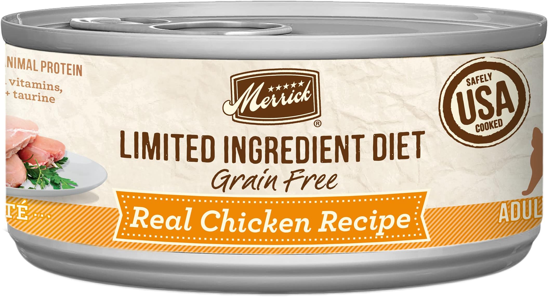 Merrick 24 Count Limited Ingredient Diet Real Chicken Recipe Canned Cat Food, 5 G