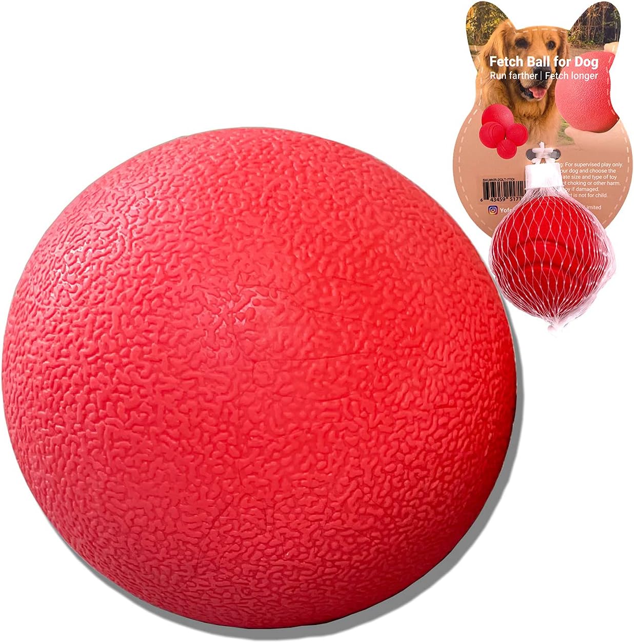 red rubber dog ball