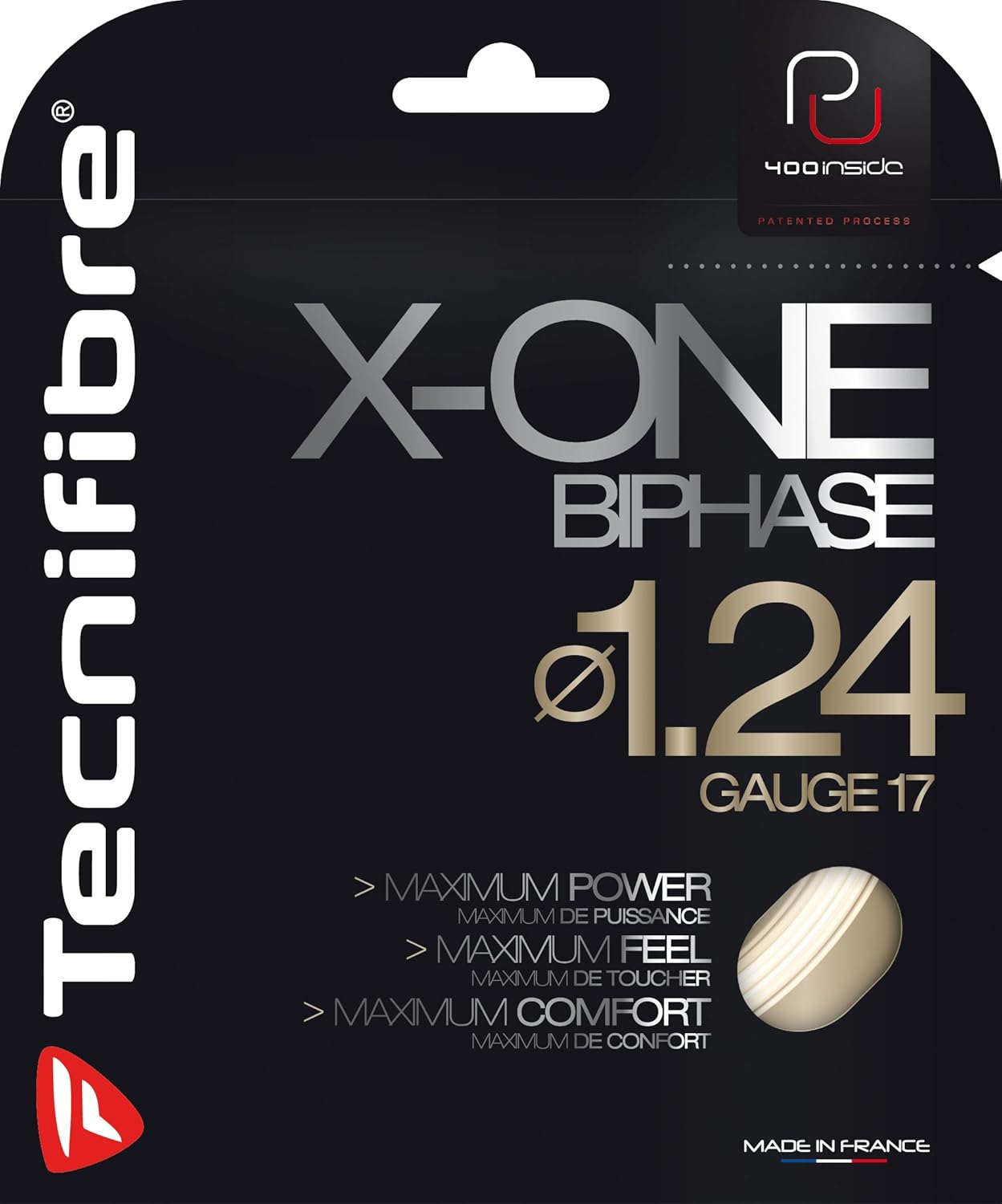 Tecnifibre X-One Biphase (17-1.24mm) String Set (Natural)