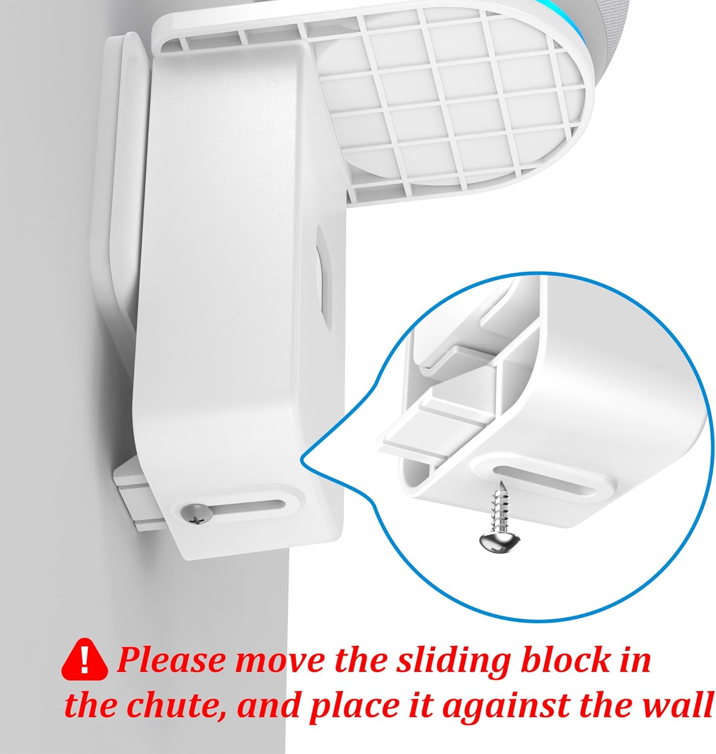 PlusAcc Wall Mount for Dot 5th Gen & Dot 4th Gen & Google Nest Mini, Space-Saving Outlet Holder Stand Shelf Hanger Accessories with Built-in Cable Management, No Drilling Required (White) - Image 6