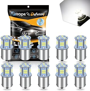1156 LED Bulb Non-Polarity White Super Bright, RV Light Bulbs 12V 1141 1003 7506 BA15S LED Replacement Bulb 2016 39SMD for RV Camper Trailer Boat Motorhome Interior Light, Pack of 10