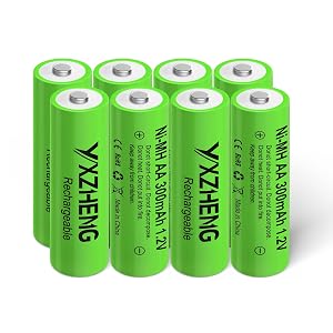 8Pcs AA Battery 1 2v Rechargeable NI-MH 300mAh for Outside Solar Lawn Light 8AA