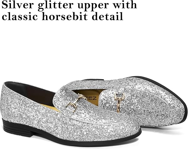 HEEZ Men's Slip On Dress Loafers,Tuxedo Shoes for Men with Velvet Upper, Comfortable Formal Dress Shoes for Wedding Prom Party Dance - 5