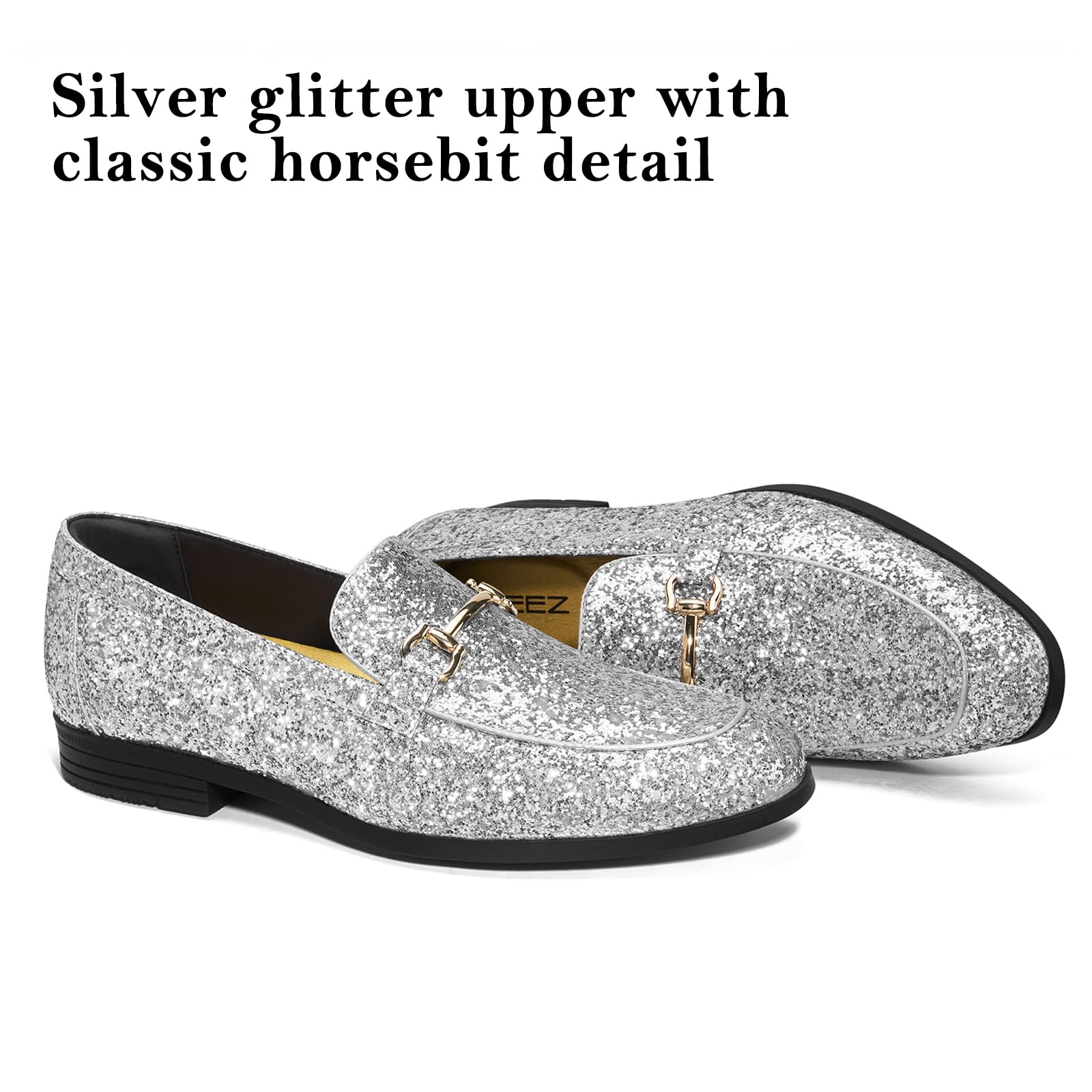 HEEZ Men's Slip On Dress Loafers,Tuxedo Shoes for Men with Velvet Upper, Comfortable Formal Dress Shoes for Wedding Prom Party Dance — view 5