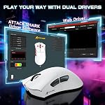 ATTACK SHARK V3 PRO Ultraléger sans fil 62g Souris de jeu Esports-White RGB Dock de charge magnétique,1K Polling-25K DPI-PAW3311 Capteur Wired/BT/2.4Ghz programmable,BK52820 IC pour PC Jeu d'ordinateur portable Mac