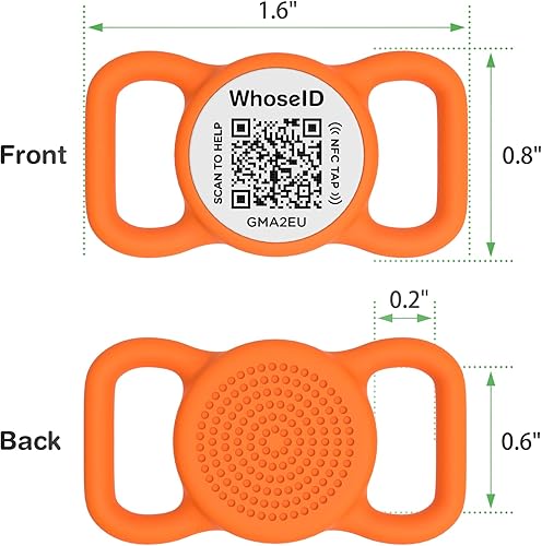 Miniatura 2 de WhoseID Etiqueta para perro con código QR con NFC, etiqueta de identificación personalizada de mascota, etiqueta de identificación de perro de