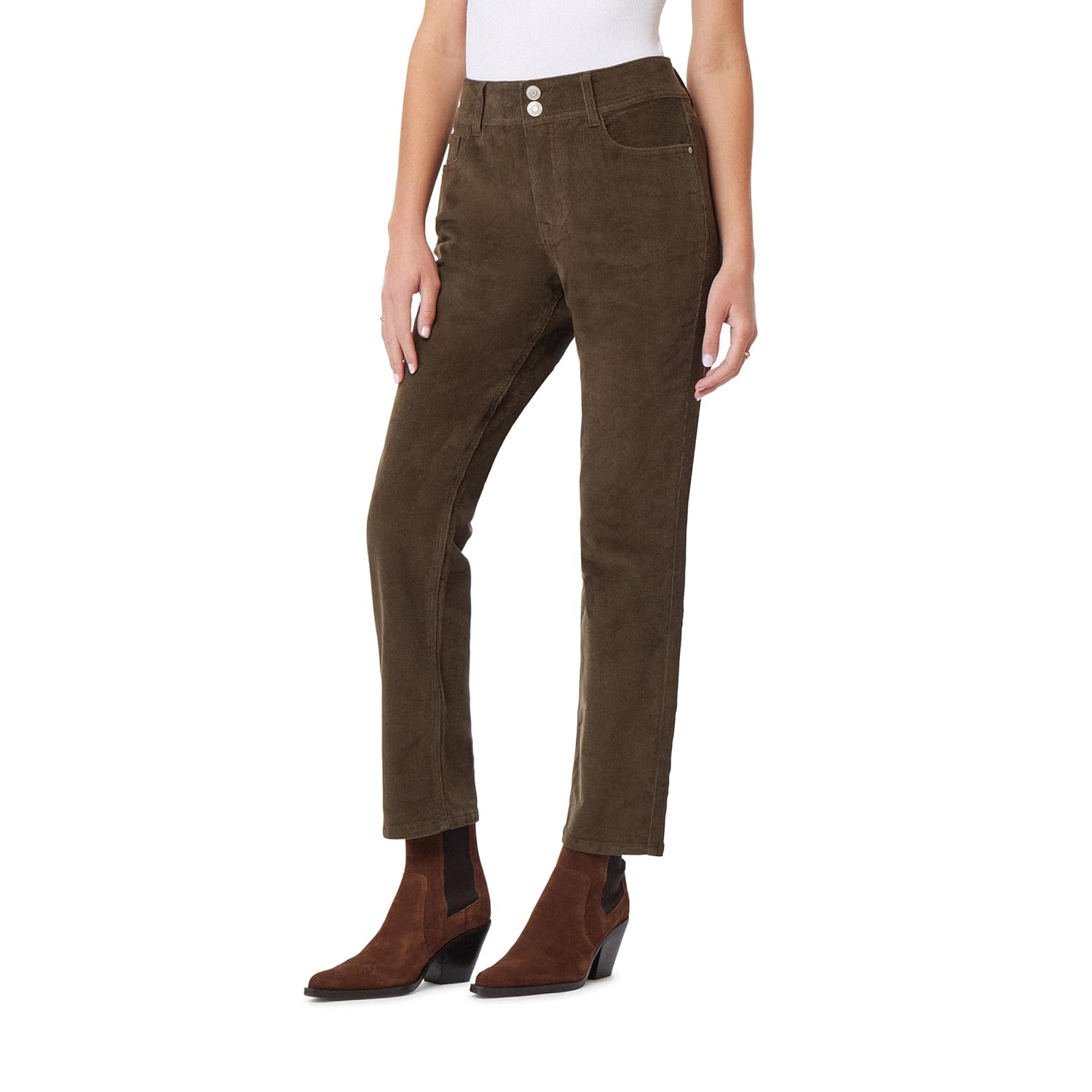 Angels Forever Young Womens Curvy Straight Mid-Rise Corduroy Pants