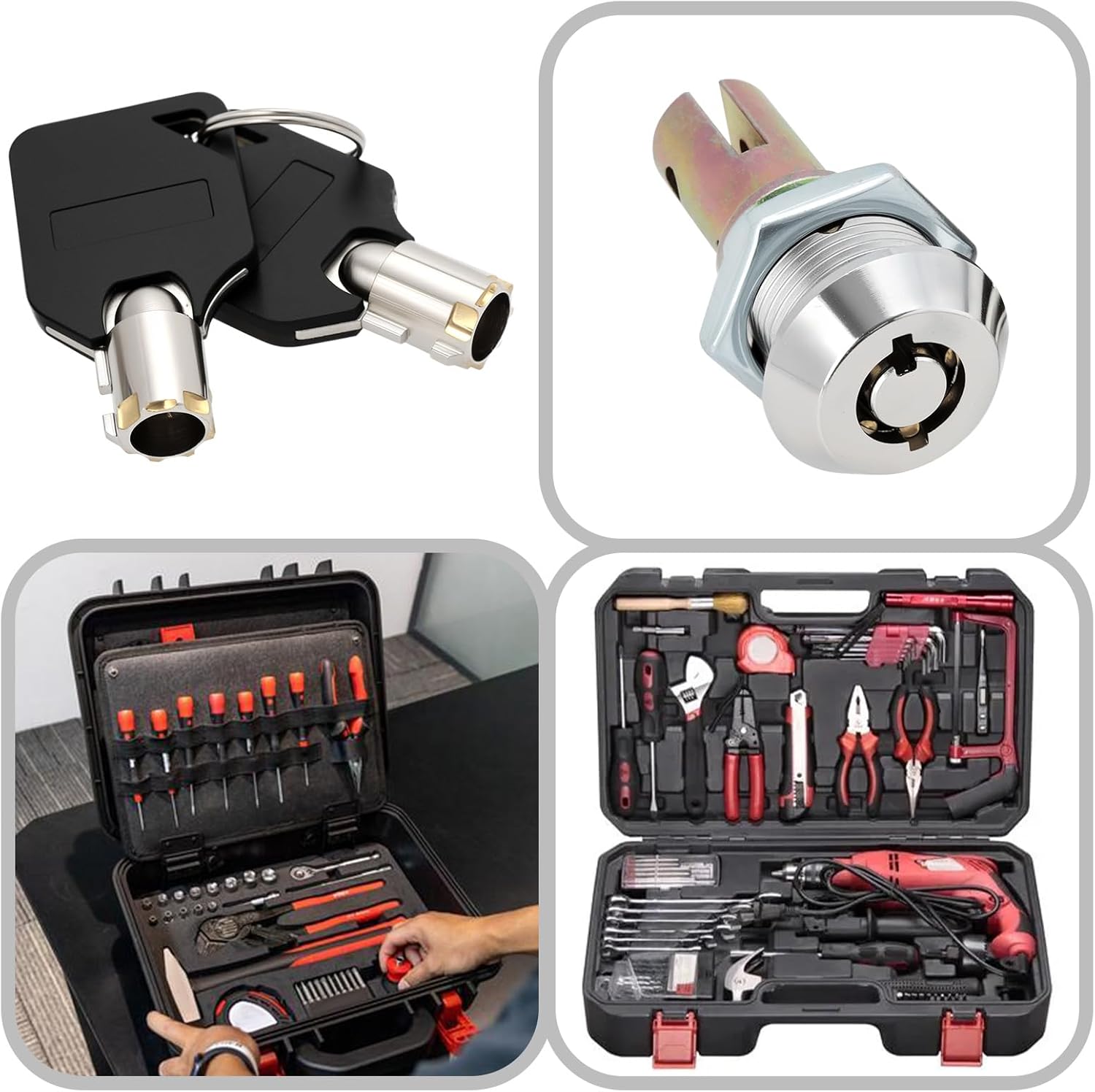 1x Toolbox Lock Set with Keys Compatible with Craftsman Tool Cabinets Compatible with Tool Cabinet Locking System for Securing Tool Drawers Linkage Systems