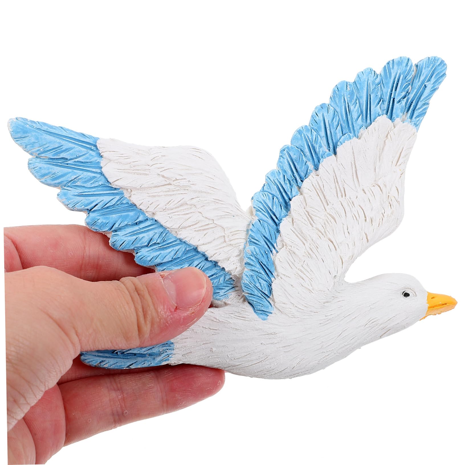 IMIKEYA Decorazione da Parete Gabbiani in Resina Blu, 3 Pezzi, Appesi, Tema Marino per Camera da Letto, Ornamenti Creativi per Casa