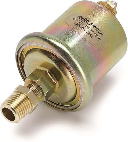 Auto Meter 4727 Medidor de presión de aceite eléctrico de barrido corto de fibra de carbono 2.3125 pulgadas