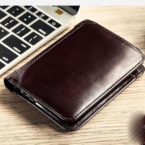 Miniatura 6 de TAUFE Men's Wallets, Classic Style Wallet Genuine Leather Men Wallets Short Male Purse Card Holder Wallet Men Fashion