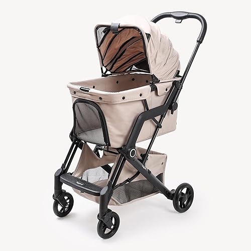 Miniatura 2 de Cochecitos para perros y gatos, adecuados para perros y gatos que pesan no más de 66 libras, cochecito plegable de 4 ruedas para mascotas, cochecito