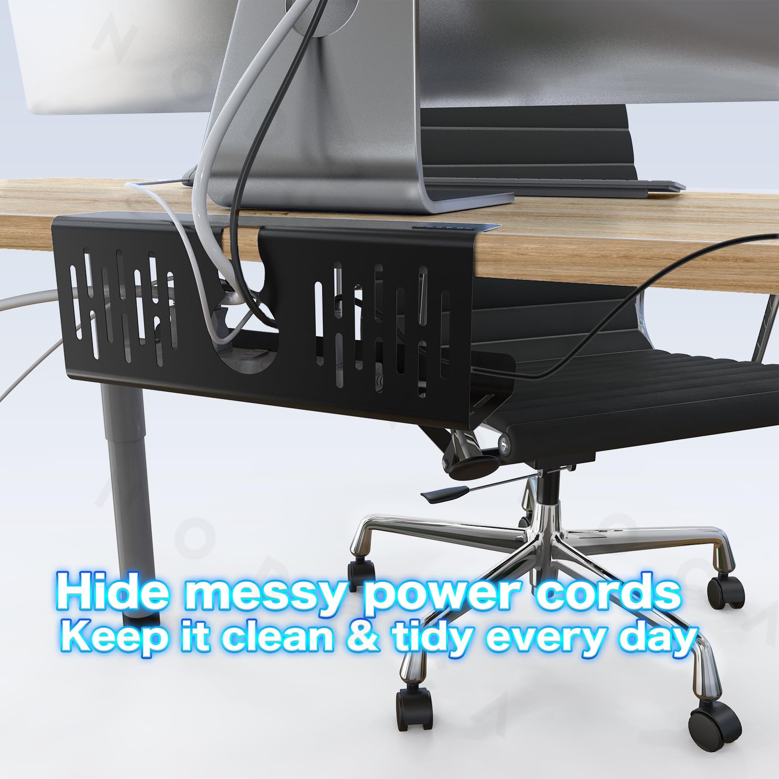 Snapklik.com : No Drill Under Desk Cable Management Tray, 14 Wire ...