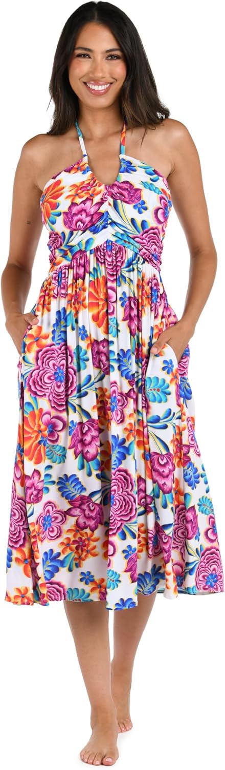 La Blanca Womens Midi Dress Swimsuit Cover Up