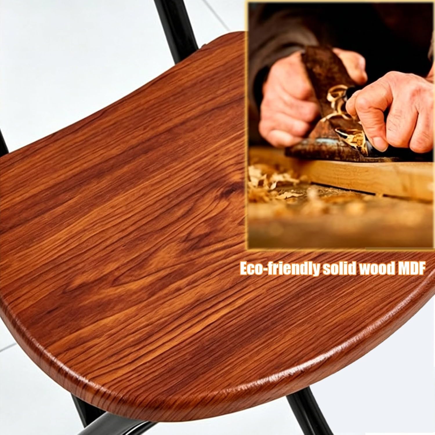 Modern Kitchen Barstools, Stacking Chairs, Video Game Chairs, Folding Stools, for Wedding, Banquets, Celebrations, Dinning, Office(Natural Woodgrain)