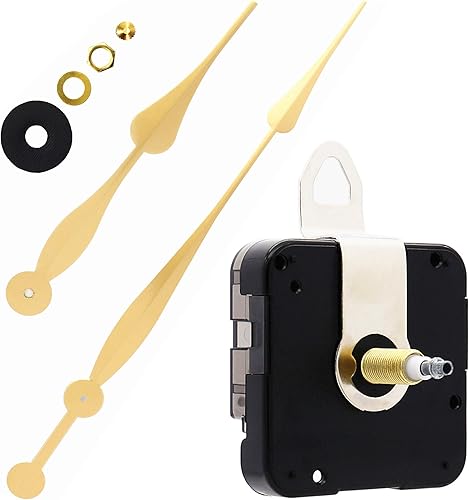 TIKROUND Youngtown 12888 Mecanismo de movimiento de reloj de eje largo de alto par con agujas de pala de 12 pulgadas de largo, longitud total del