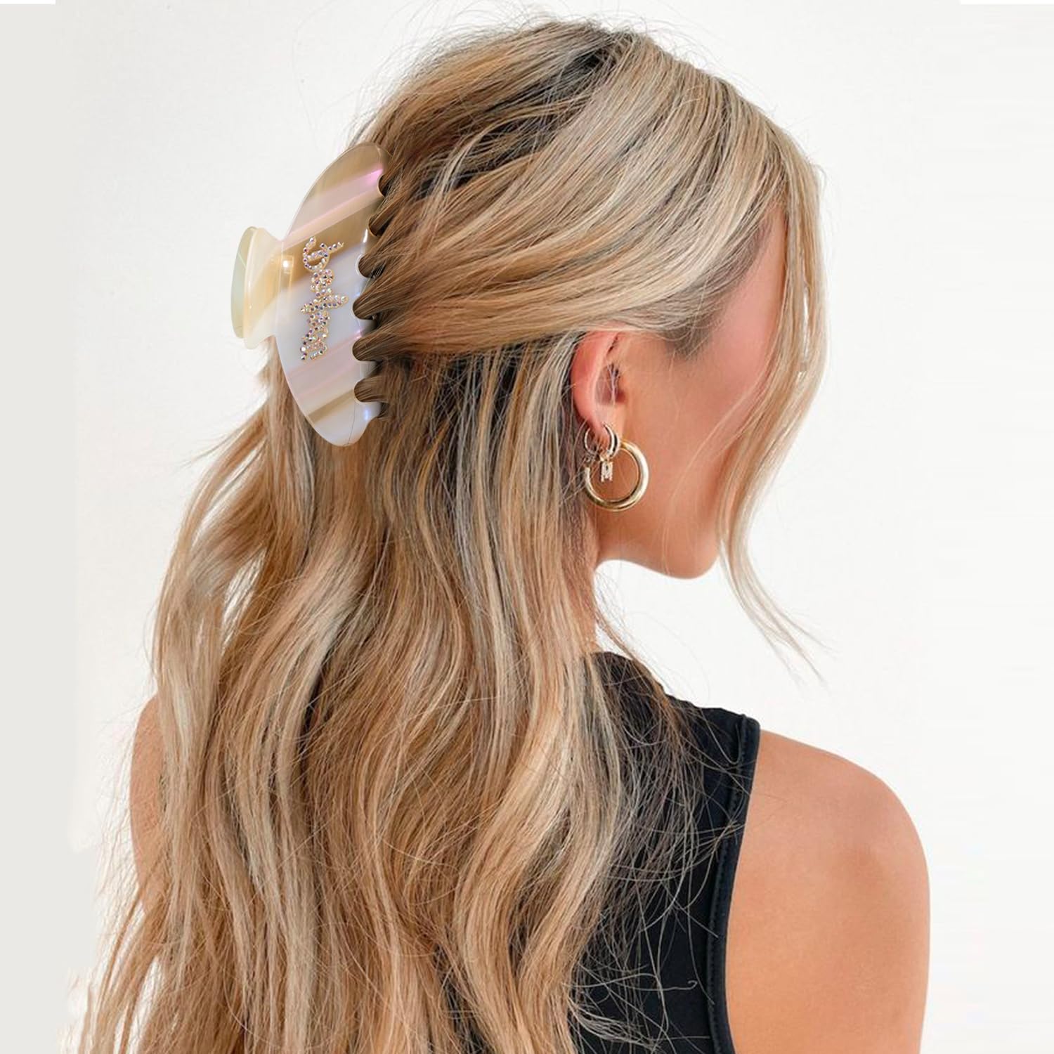 Large Acetate Hair Claw Clip for Women, Durable Hair Accessory Amazon.com : Parcelona French Classic Jumbo Large 5 1/2  main image 4