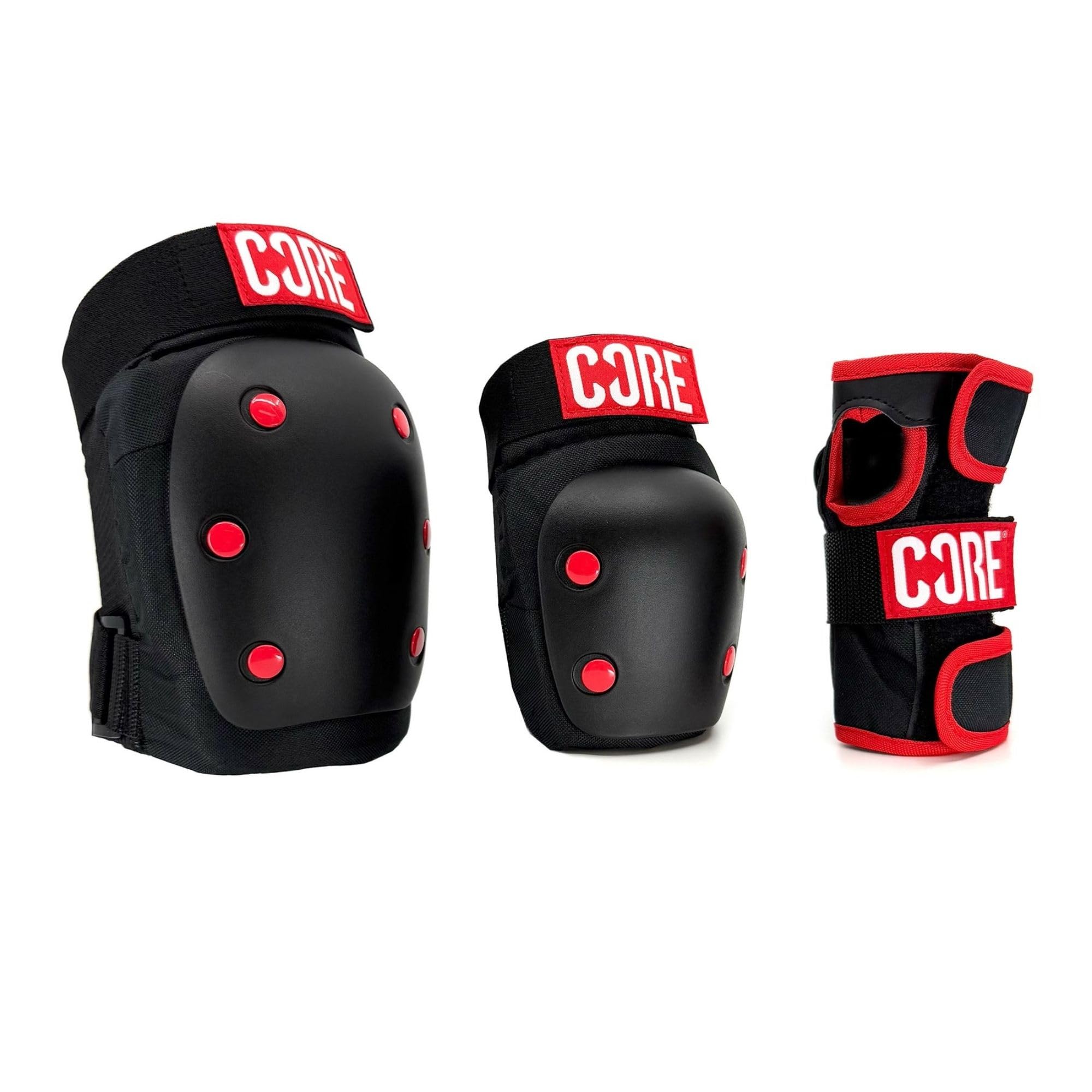 CORE Skate Pads 3-Pack (XS - Negro)