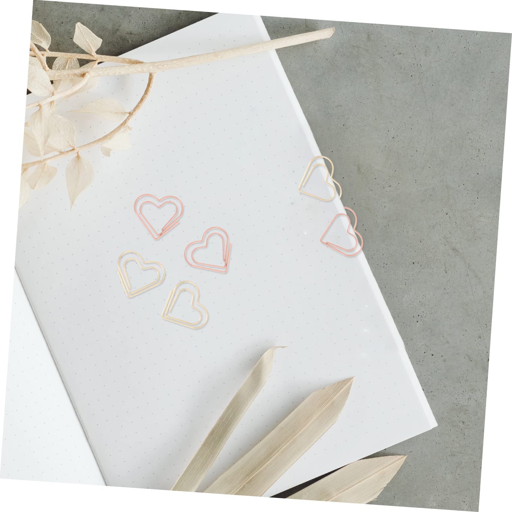 NUOBESTY 3 Set Graffetta Per Fogli Carta Graffetta Per Ufficio Grandi Graffette Segnalibro Del Cuore Clip Segnalibri Morsetti Graffette A Cuore Segnaposto Placcatura 100 Pezzi * 3