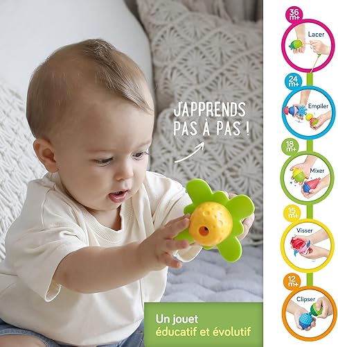 Miniatura 2 de Lalaboom 24 piezas de cuentas para bebés y niños pequeños, juguete educativo Montessori de construcción STEM de 10 meses a 3 años - BL200