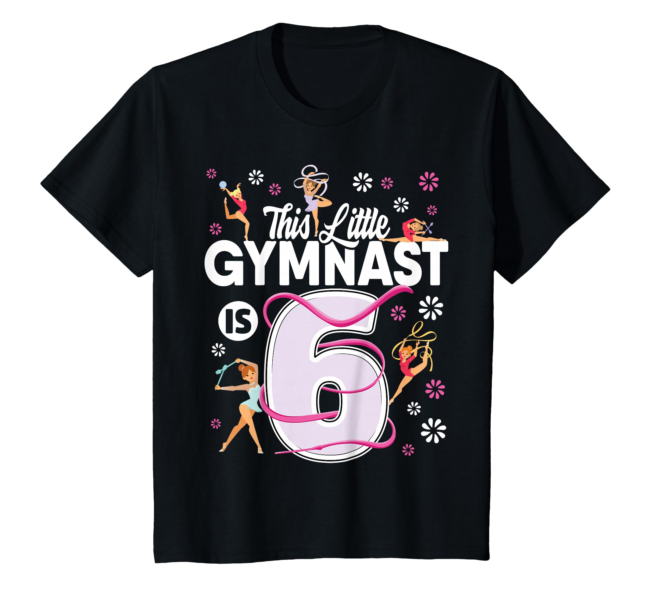 6 Year Old Gymnast 6th Birthday Girl Tumbling Gymnastics T-Shirt