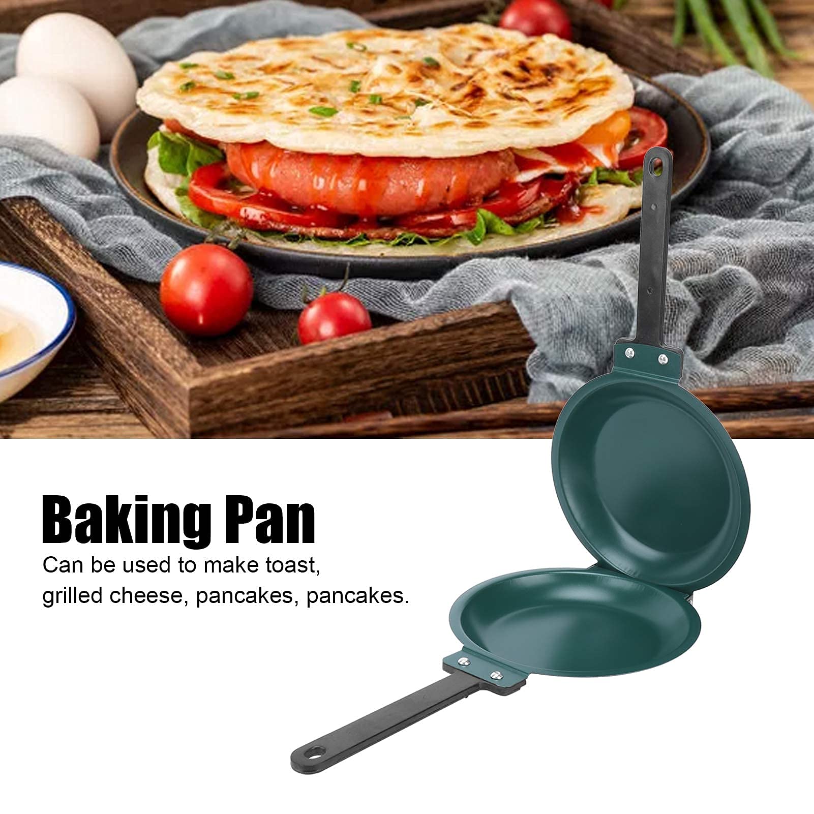 Teglia da Forno Pancake Maker Antiaderente Pieghevole a Doppia Faccia Padella Per Friggere Cucina di Casa Pentole Per Frittata