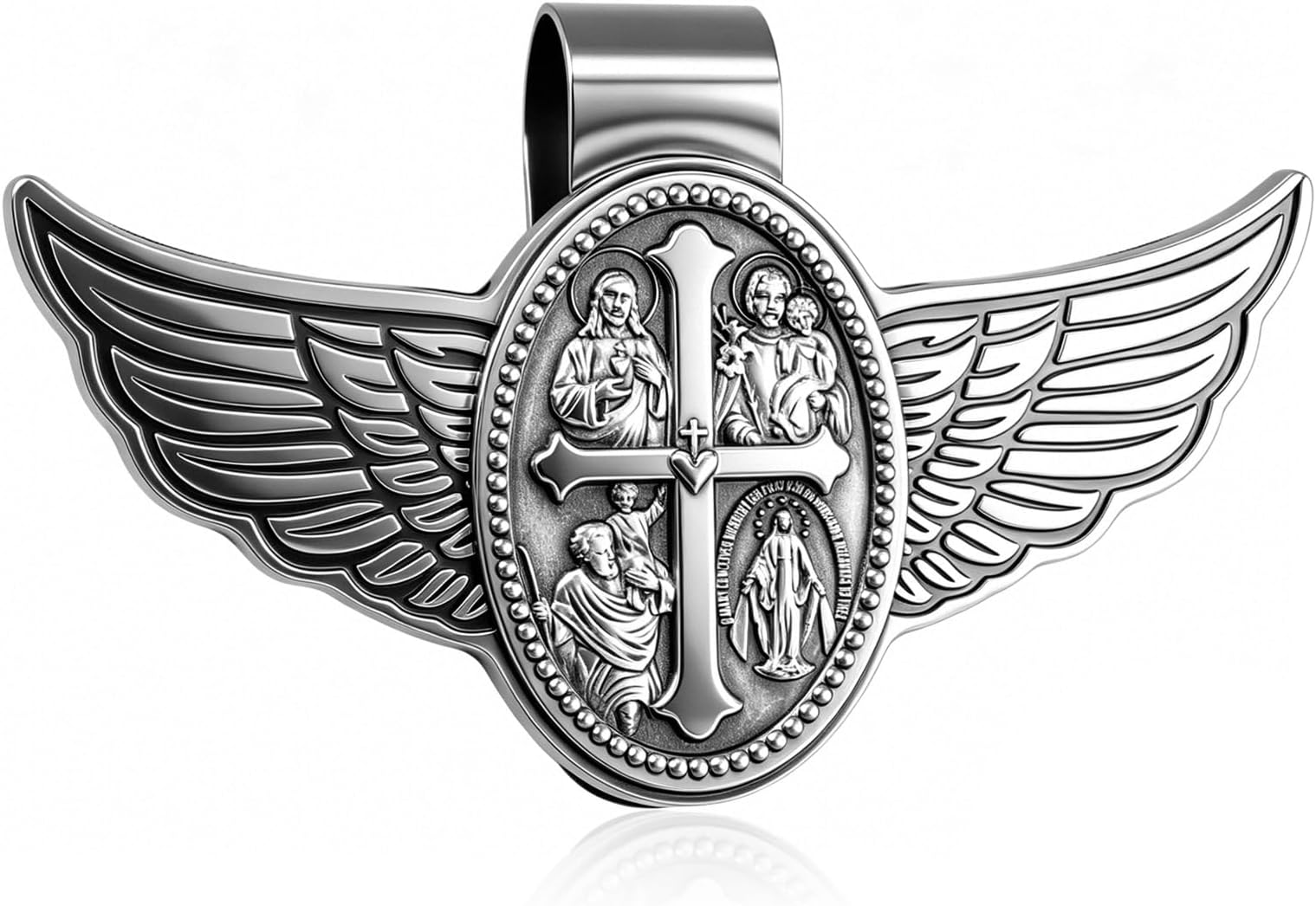 Cross Guardian Angel Visor Clips for Cars,Guardian Angel for Car Visor Clip for Praying Safe Driving,Car Cross Guardians Angels Gift for New Driver Catholic Cars Accessories
