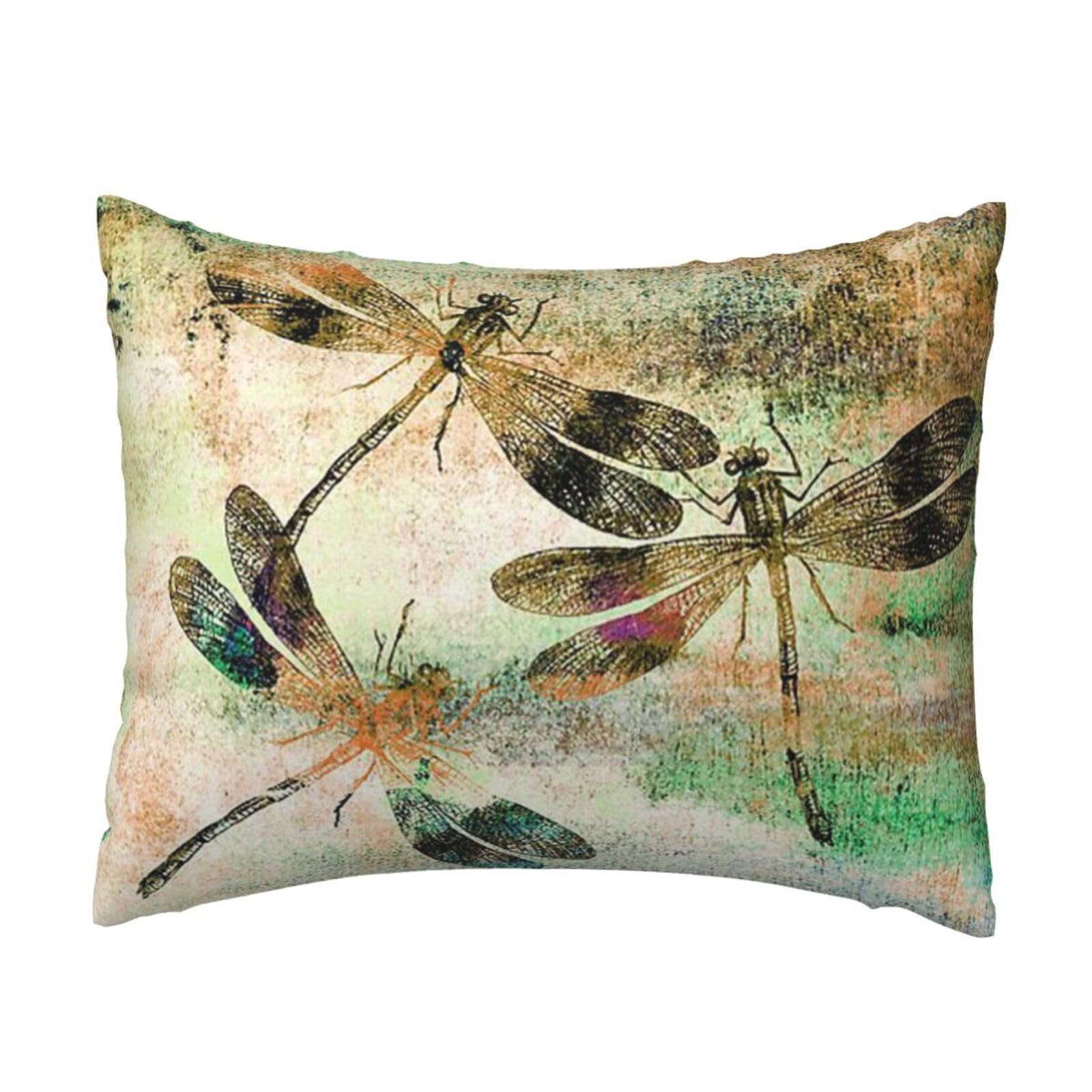 YFSGDLBN dragonfly dragonflies vintage printed Pillow Case 20x26in decorative Cushion Cover pillowcase