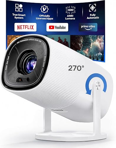 Boldever Mini Portable Projector with WiFi 5 and Two-Way Blu
