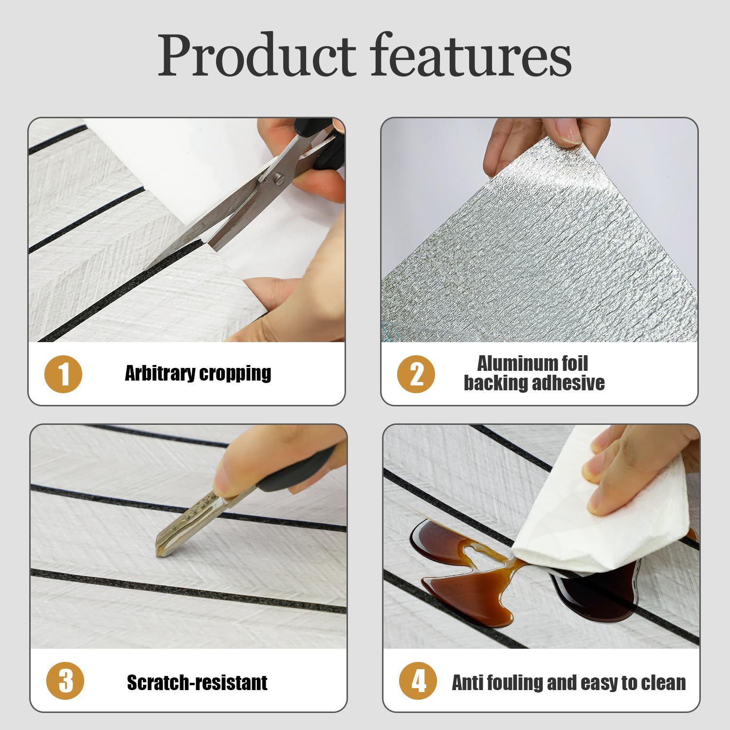 Wood Grain Slat 3D Wall Panel -15.75"x118" Soundproof Self-Adhesive Wall Sticker,Thickened Moisture Resistant Removable PVC Slat Wallpaper & Foam Paneling for Wall,Ceiling (Grey,13 Sq.ft)