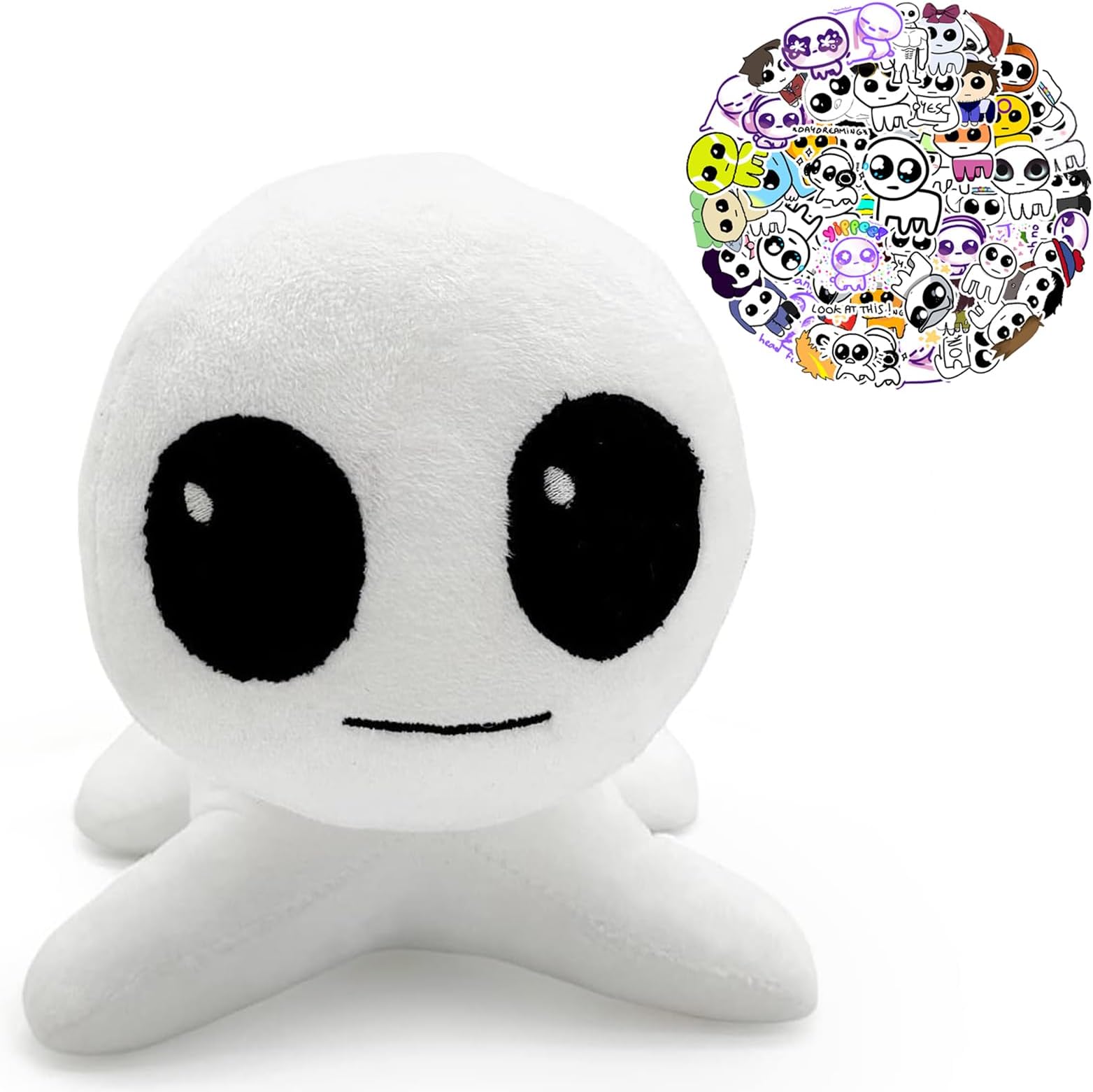 CAMBAZAutism Creature Plush Toy 8.66" White Yippee TBH Creature Plush Doll Companion Toys for Boys and Girls