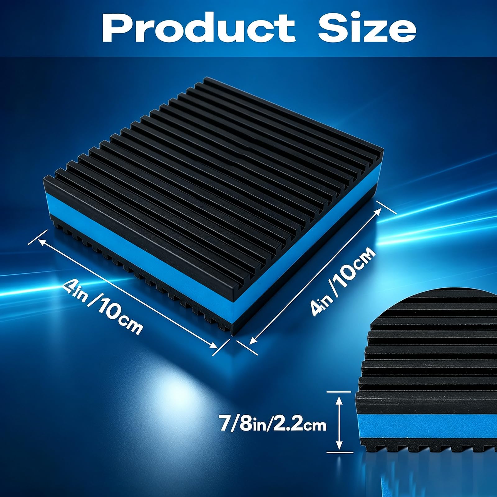 4pack Vibration Isolation Pads Heavy Duty Anti Vibration Pads for Treadmill 4 Inch X 4 Inch for Washer Air Compressor,Mechanical Vibration Damping Pads for Speakers/Sound Isolation Pads for Generator — Amazon image 3