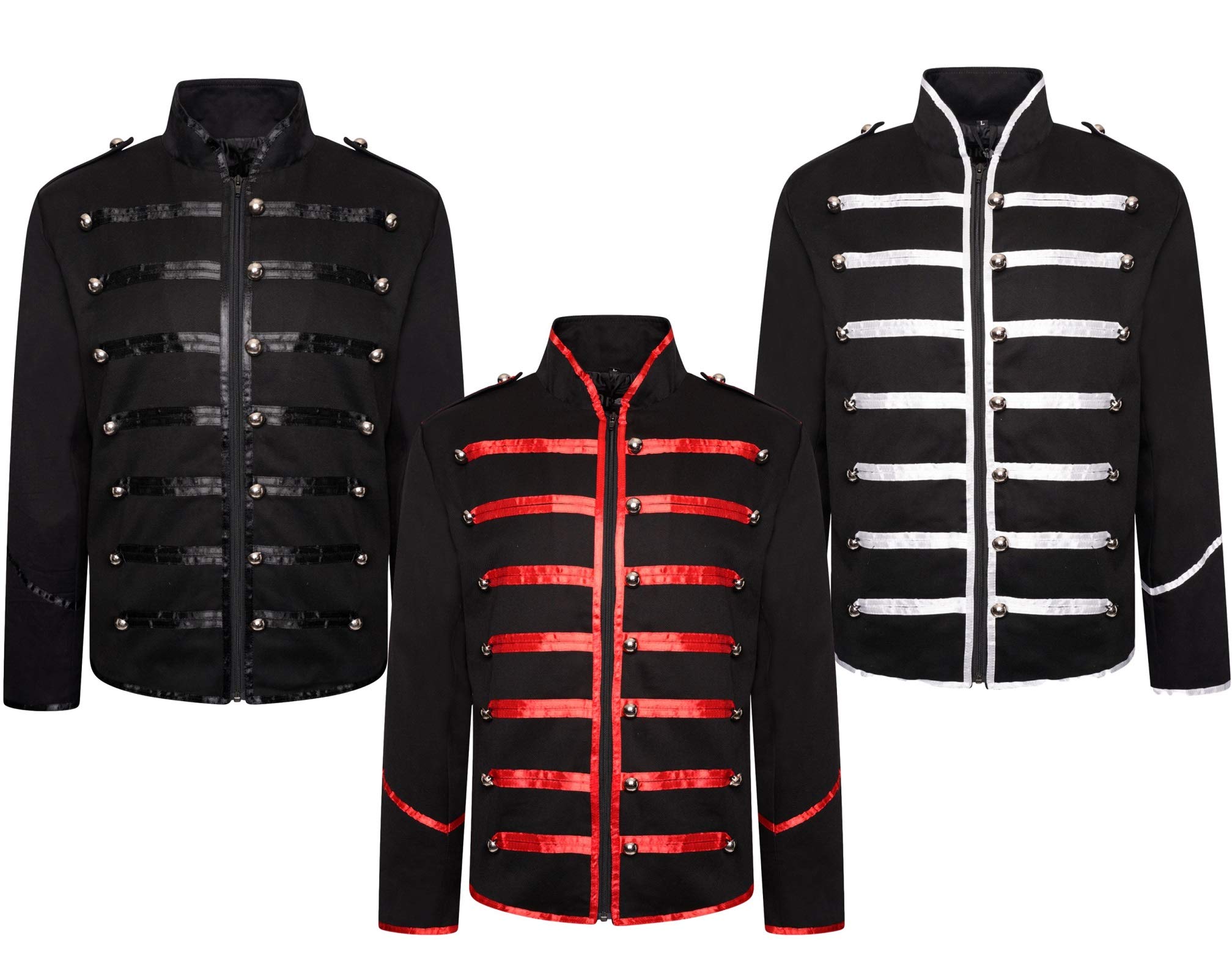 Ro Rox Herren Militäroffizier Hussar Schlagzeuger Musik Festival Parade Jacke